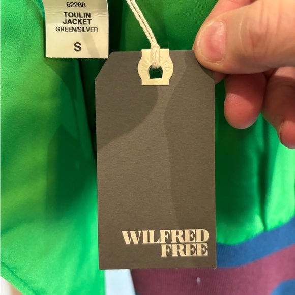 WILFRED Sz S Toulin Peacock Embroidered Quilted Lining Bomber Jacket NEW - Picture 6 of 12